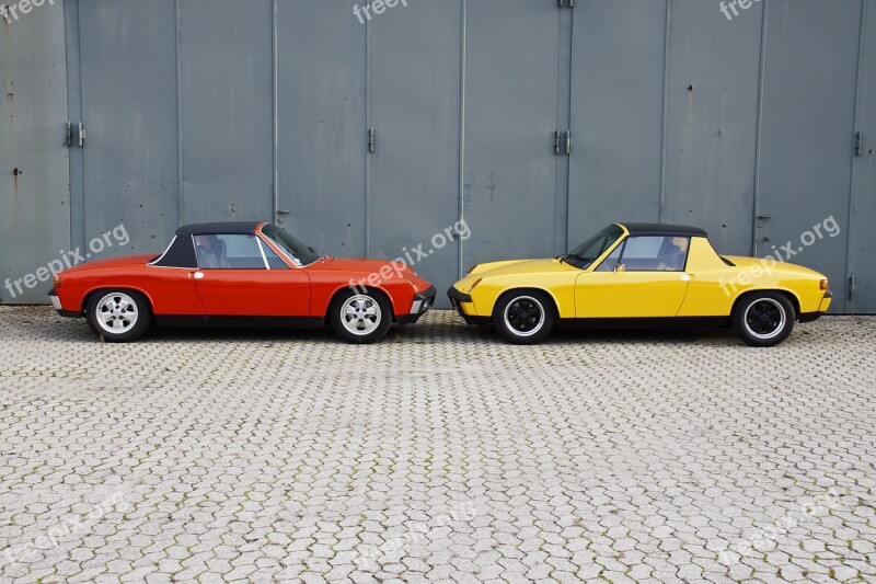 Porsche 914 Red Yellow Free Photos