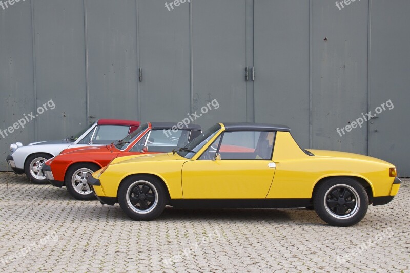 Porsche 914 Three Colorful Free Photos