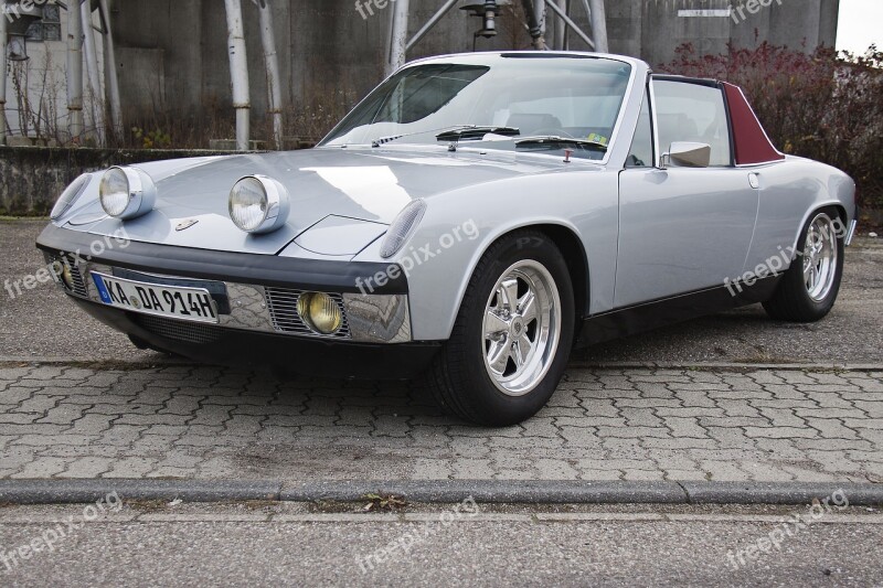 Porsche 914 Silver Autumn Free Photos