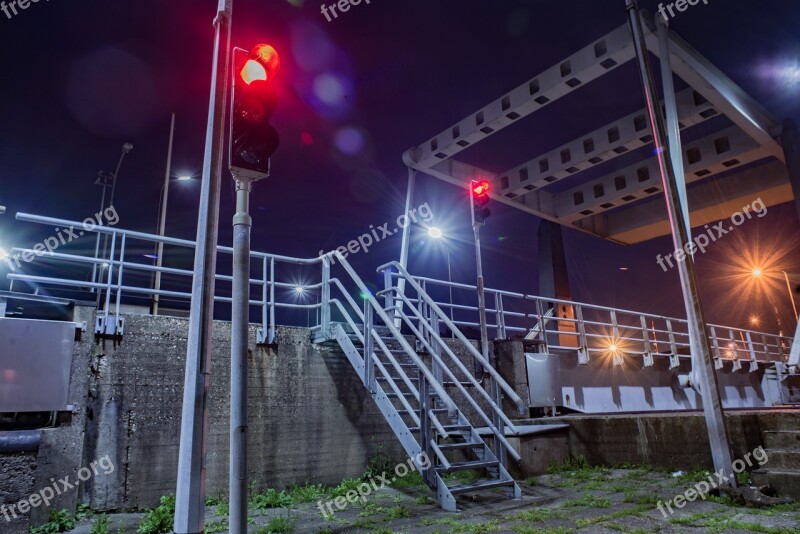 Bridge Traffic Lights Netherlands Delfzijl Traffic