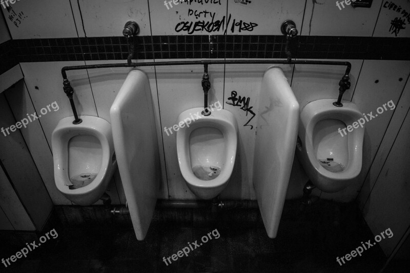 Urinoir Toilet Empty Porcelain Bathroom