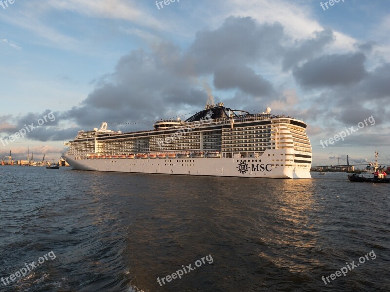 Cruise Ship Hamburg Elbe Cruise Ship Travel