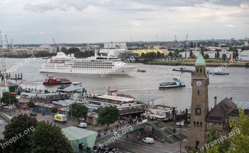 Hamburg Landungsbrücken Port Elbe Hanseatic City