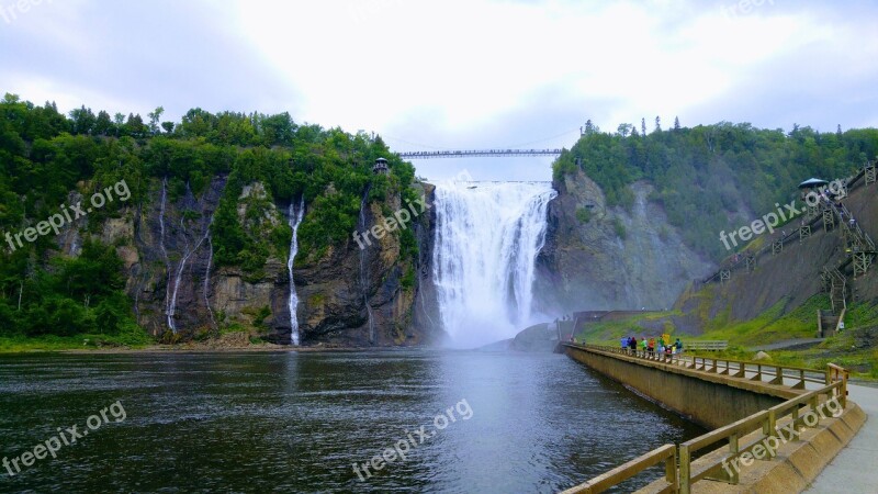 Québec Fall Water Nature Cascade