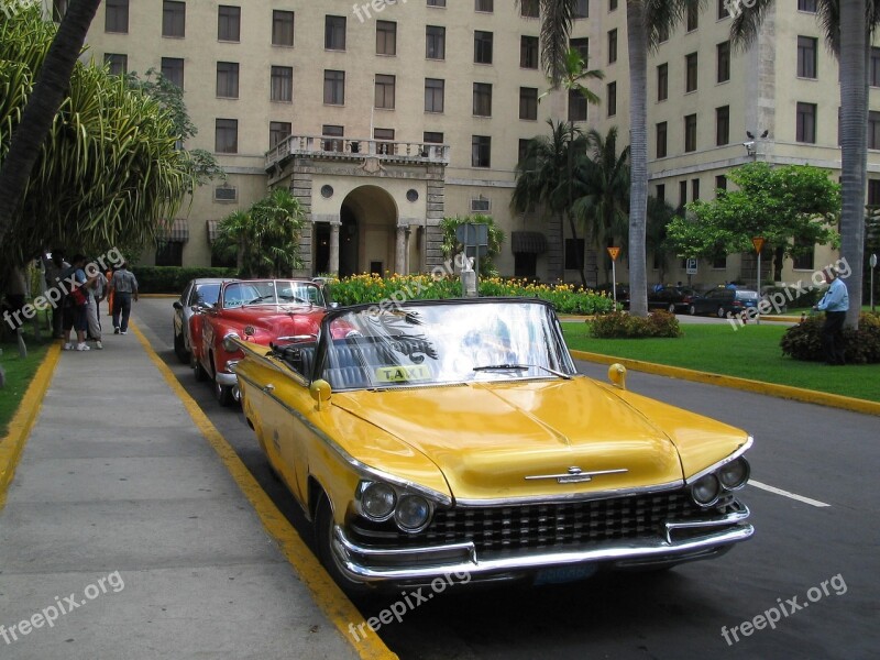 Auto Hotel Havana Caribbean Free Photos