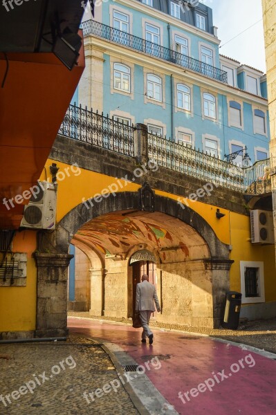 Cais Do Sodre Lisboa Lisbon Pink Street Europe