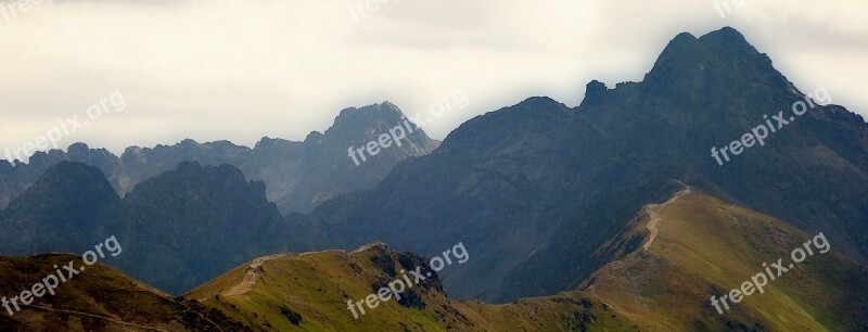 Tatry Mountains Scenically The High Tatras Landscape