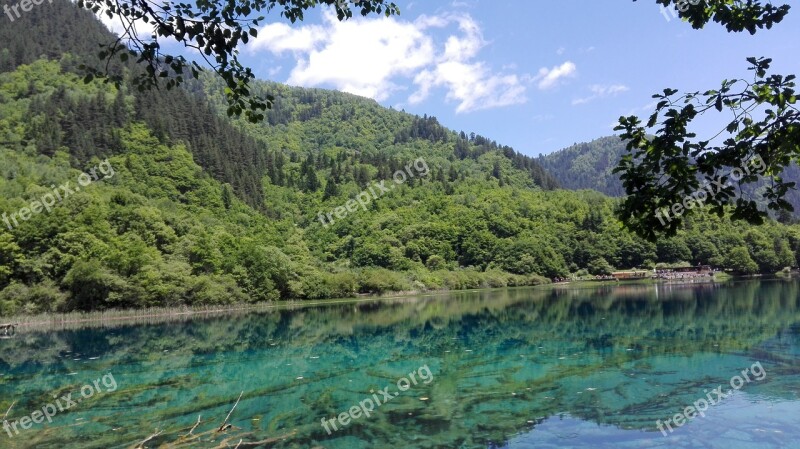 Jiuzhaigou Sichuan Lake Free Photos