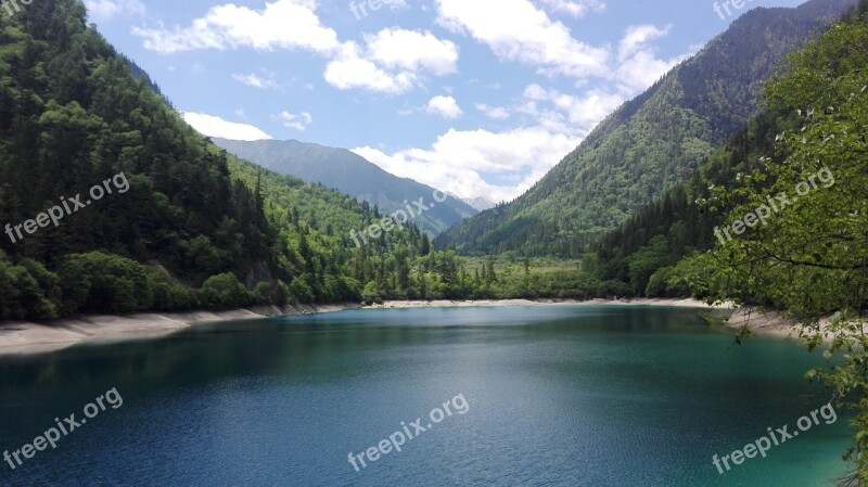 Jiuzhaigou Sichuan Lake Free Photos