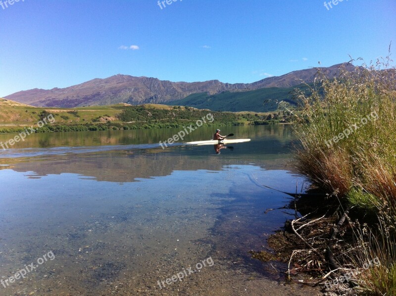 Kayak Tranquil Water Kayaking Nature