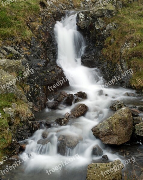 Waterfall Skye Highlands Scotland Isle