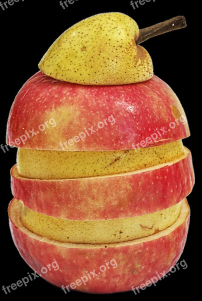 Apple Pears Fruit Fruit Slices Discs