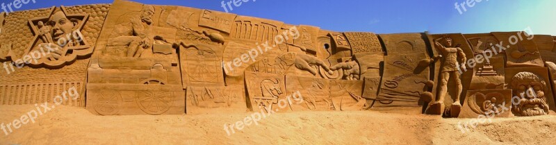 Sand Sculpture Panoramic Sand Sculpture Festival Free Photos