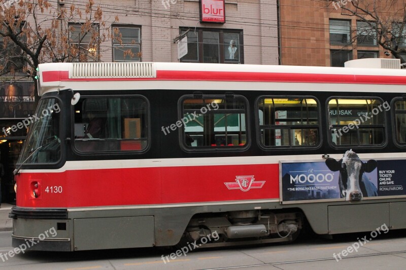 Streetcar Transportation Toronto Transit Transport