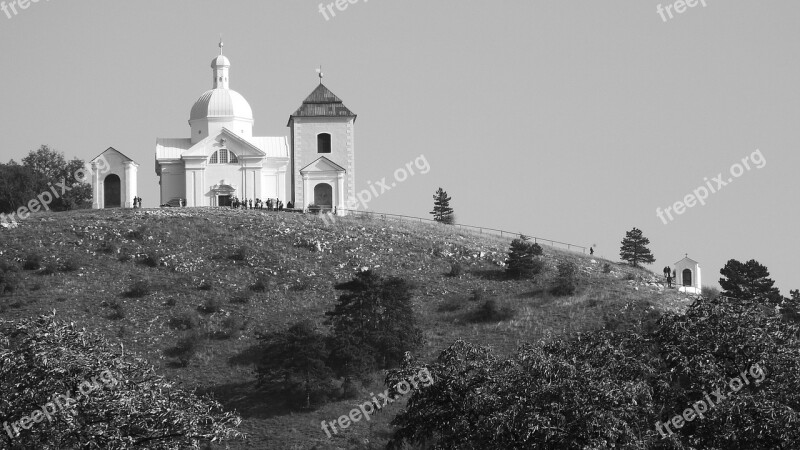 Holy Hill A Place Of Pilgrimage Church On The Hill Mikulov Moravia