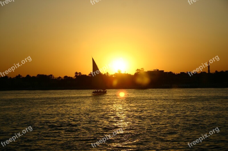 Egypt Sunset Nile Free Photos