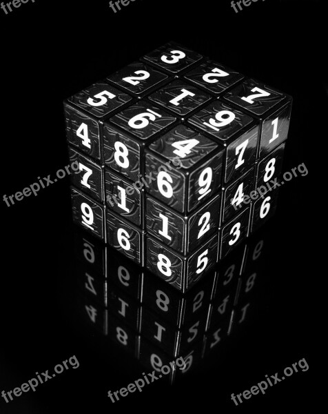 Cube Numbers Block Game Square