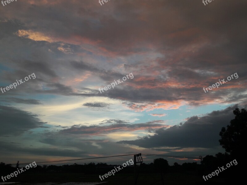 Evening Sky Sky Red Sky Free Photos