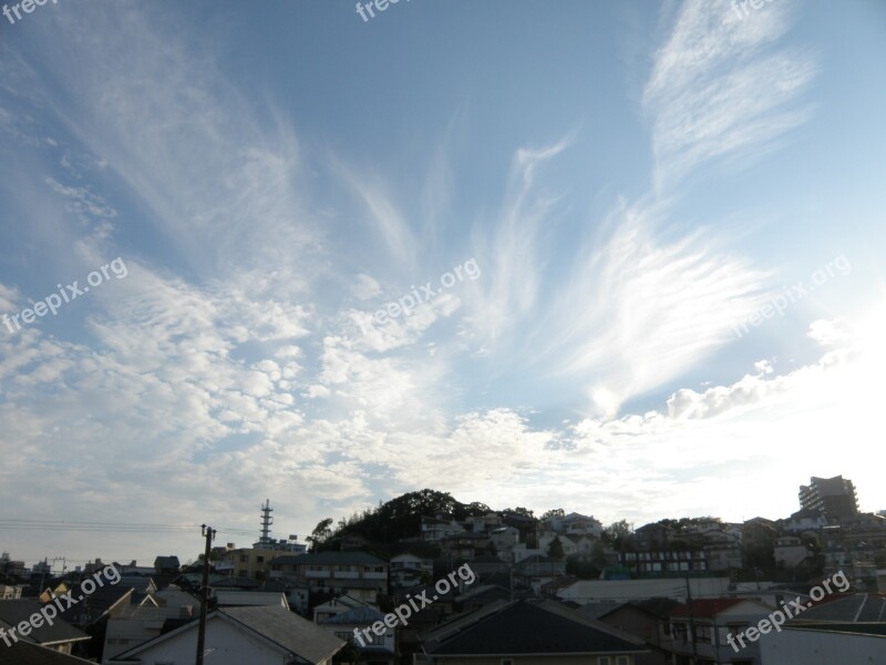 Fujisawa Autumn Sky Cloud Clear Skies Shonan