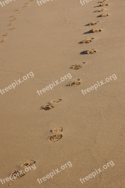 Footprints Sand Beach Jesus Christian