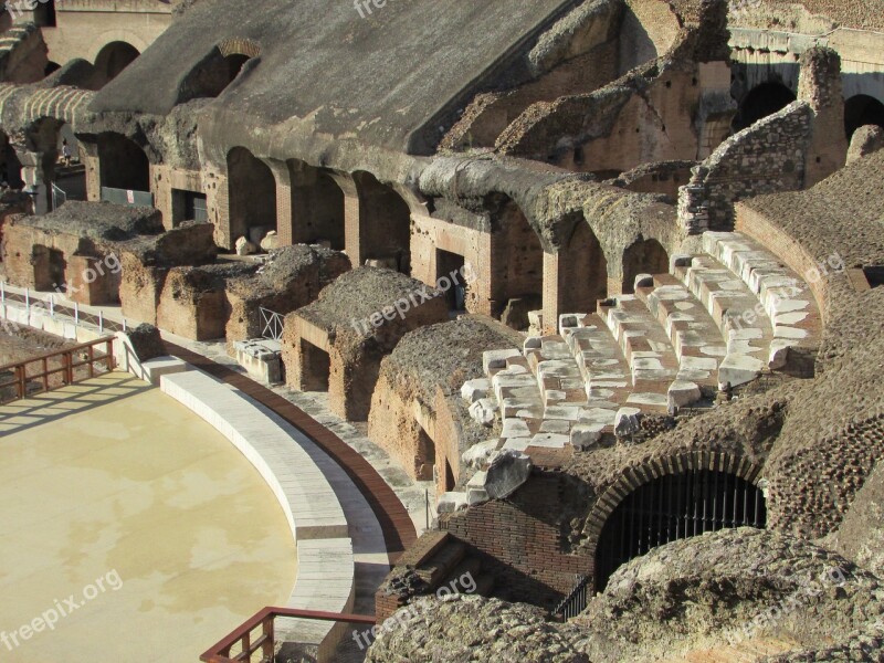 Colosseum Inside Rome Roma Italy