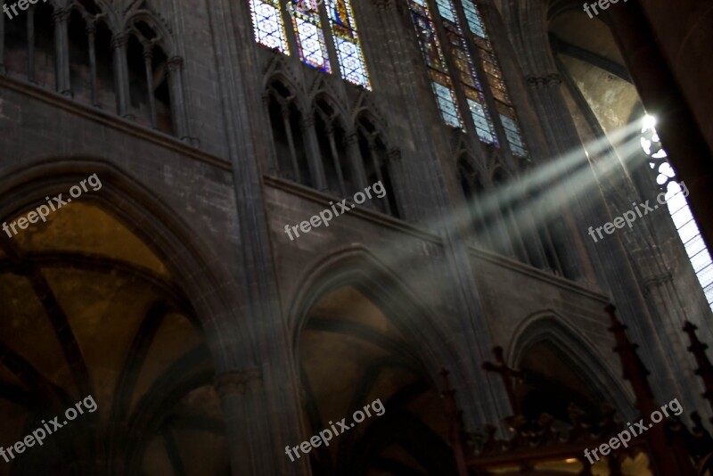 Cathedral Clermont-ferrand Light Catholic Religious