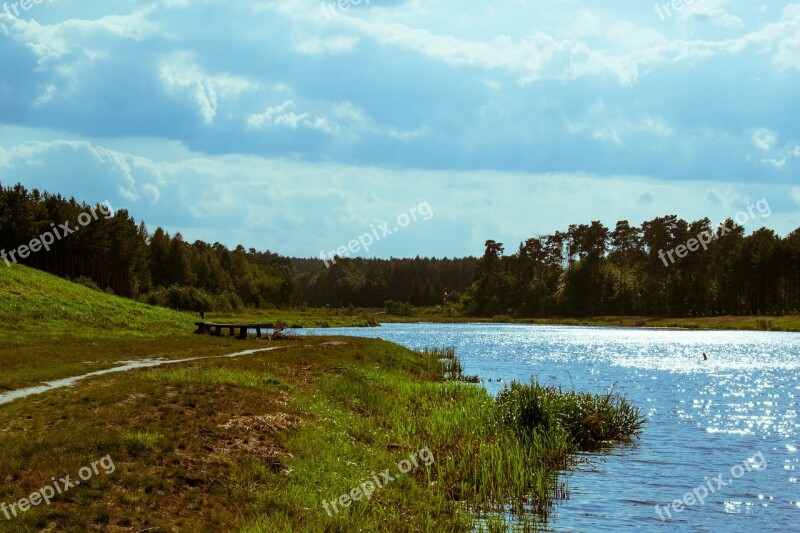 Lake Water Landscape Nature Pond