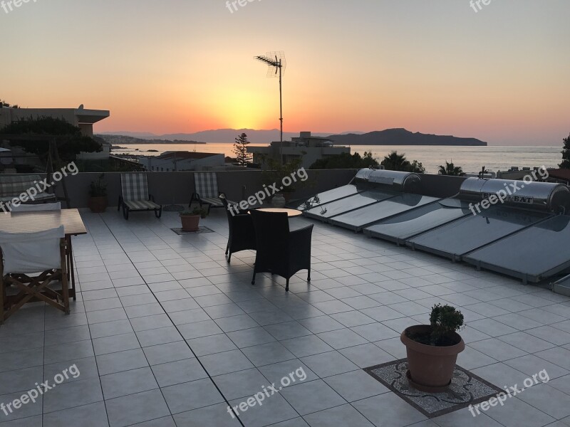 Sunset Roof Rooftop Terrace Building