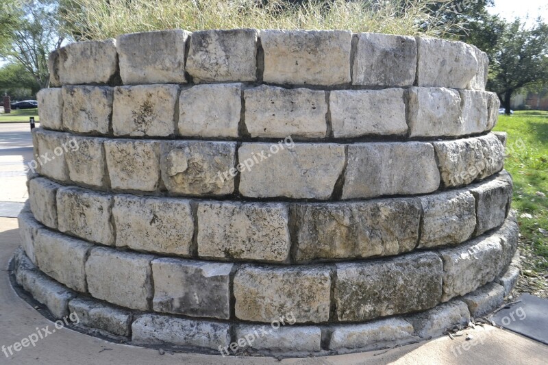 Houston Texas Playground Bricks Well Cylindrical Brick Wall