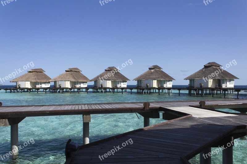 The Maldives Overwater Bungalows Holiday Paradise