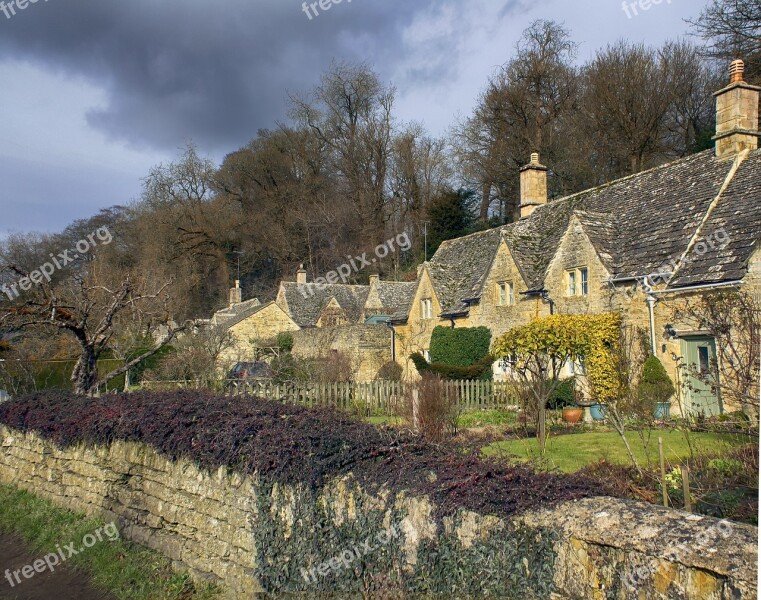 Cotswold Building Houses English Countryside