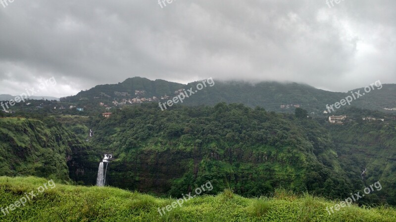 Pune India Waterfall Monsoon Lonavala