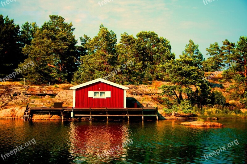 Sweden Sea House Coast Water