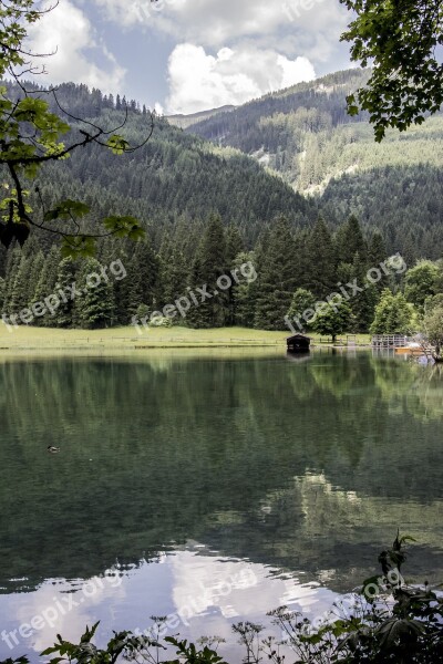 Hunter Lake Lake Water Mountains Landscape