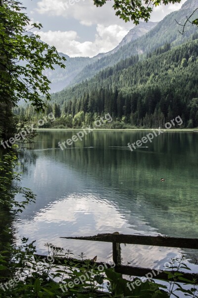 Hunter Lake Lake Water Mountains Landscape