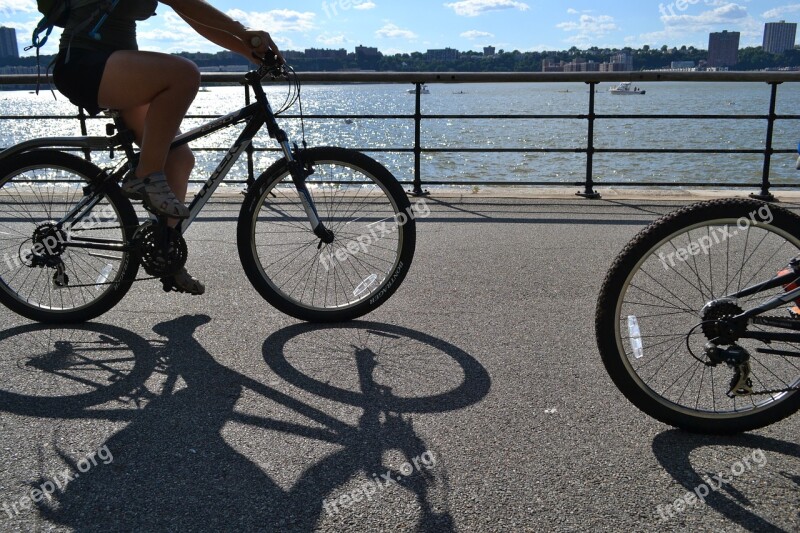 Bikes Bike Riding Riverside Drive Riverside Park New York City