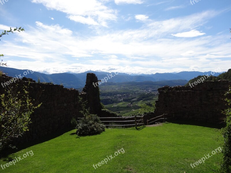 Burghof Meadow Substantiate Stone Wall Nature