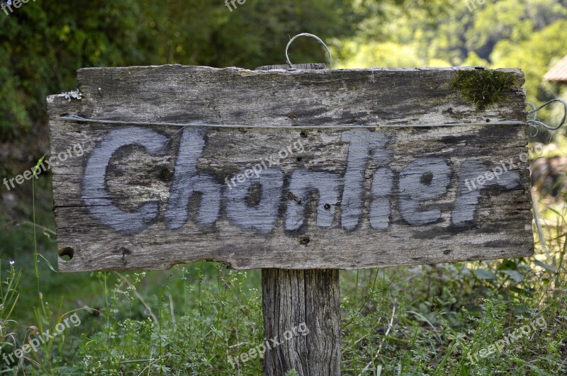 Sign Wood Panel Signage Post