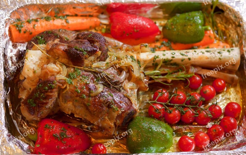 Leg Of Lamb Tjena-kitchen Vegetables Red Meat French Dish