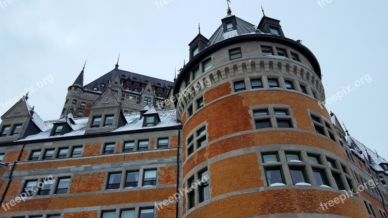 Castle Québec Winter Free Photos