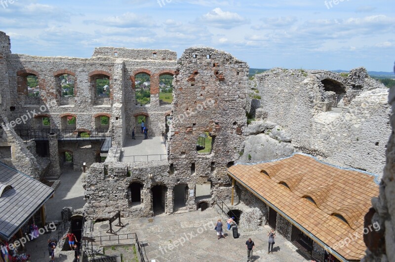 Castle Poland Ogrodzieniec The Ruins Of The Free Photos