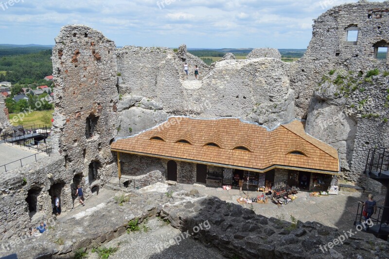 Castle Poland Ogrodzieniec The Ruins Of The Free Photos