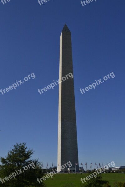 Washington Monument Tall Building Memorial Attraction Famous