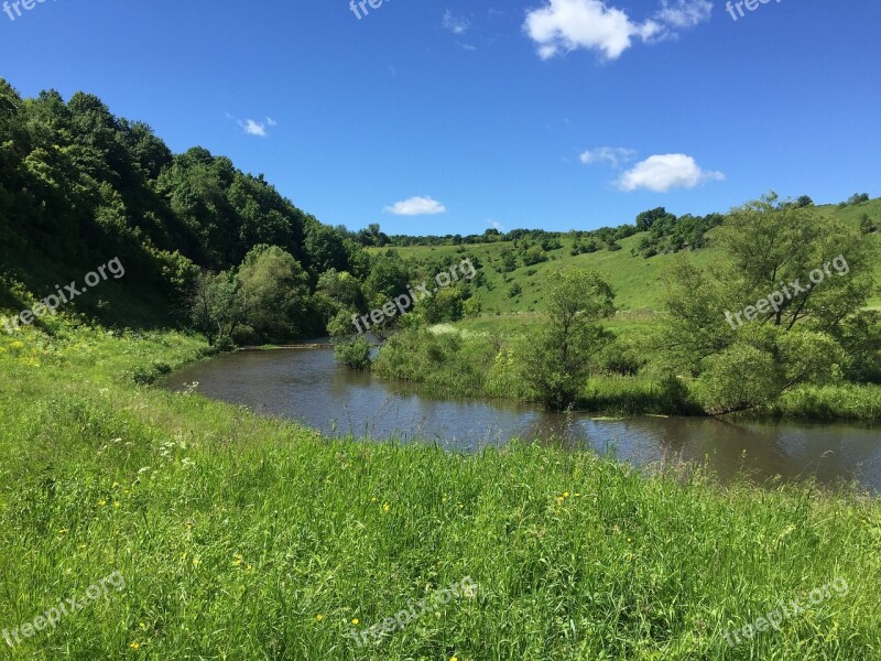 Nature Divnogorie River Russia Landscape