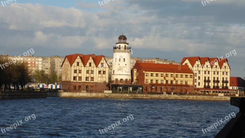 Kaliningrad City River View Russia