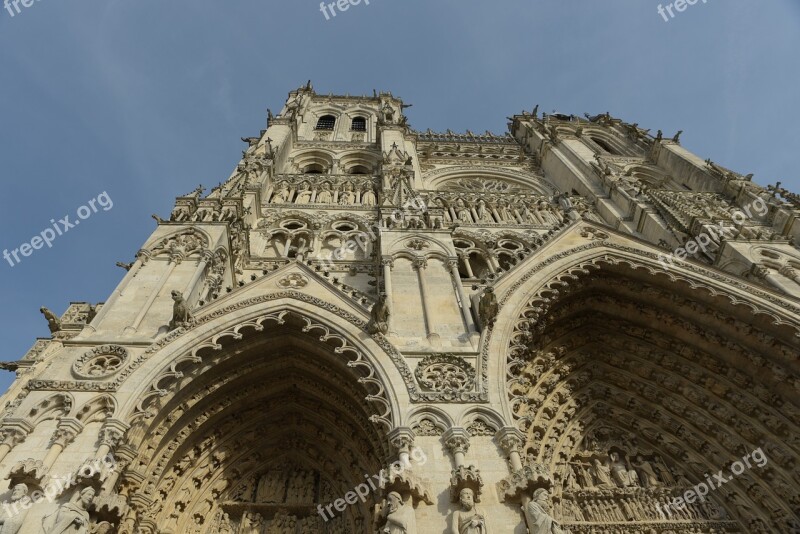 Monument Cathedral Amiens Free Photos