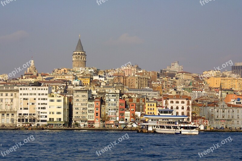 Istanbul European Shore Galata Tower Free Photos