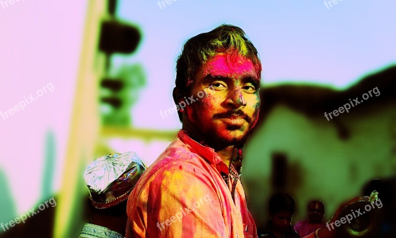 Festival Holi India Indian People