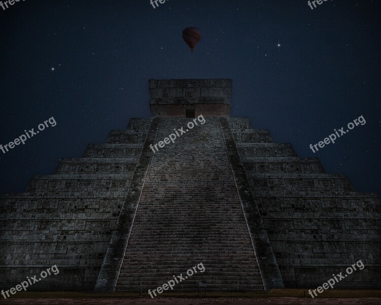 Chichenitza Piramidedekukulcan Elcastillo Pyramid Yucatan