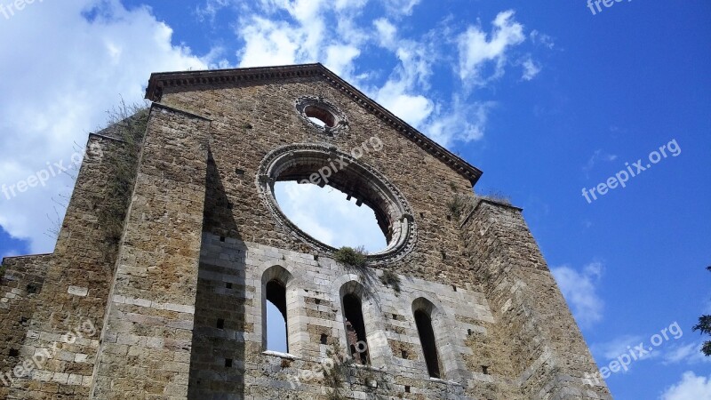 Abbey Sangalgano Italy Church Tuscany